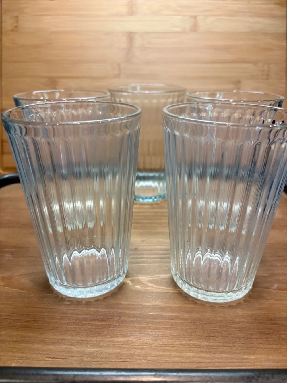 IKEA clear ribbed